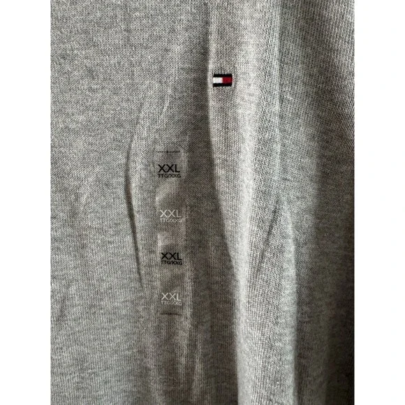 Tommy Hilfiger Pullover light Sweater Mens Size XXL Gray core Long Sleeves - Picture 9 of 15